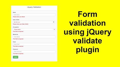 A simple jQuery form validation step by step 8bityard