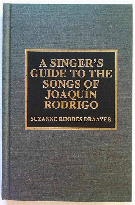 A singers guide to the songs of joaquin rodrigo by suzanne rhodes draayer. - Handbuch de mysql en espanol gratis.