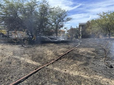 A small Maui wildfire is fully contained during a warning about gusty winds and low humidity
