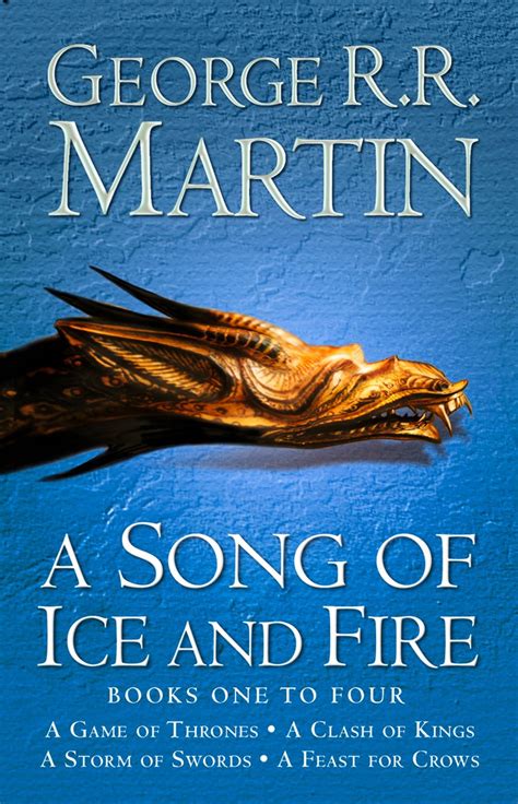 A song of fire and ice. Terbitan. August 1996–sekarang. Jenis media. Cetak (sampul keras & lunak) Buku suara. A Song of Ice and Fire adalah seri novel fantasi epik yang ditulis oleh novelis dan penulis naskah Amerika Serikat, George R. R. Martin. Ia mengawali volume pertama seri ini yang berjudul A Game of Thrones pada tahun 1991 dan menerbitkannya tahun 1996. 