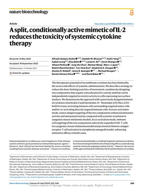 A split, conditionally active mimetic of IL-2 reduces the toxicity of ...