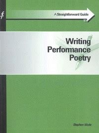 A straightforward guide to writing performance poetry by stephen wade. - Pequena história das artes plásticas na bahia, entre 1550-1900.