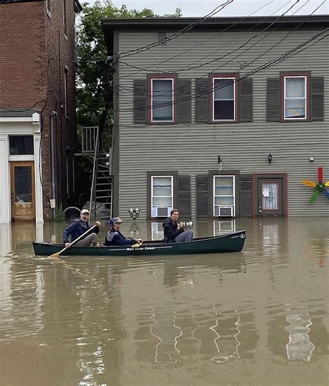 A surging river floods Vermont’s capital as crews rescue more than 100 people