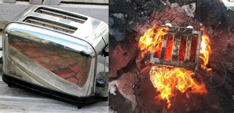 A toaster placed under a car to heat up the battery likely sparked a fire in Denmark, police say