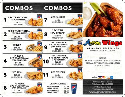 Grove Park. A Town Wings. Use your Uber account to order delivery from A Town Wings in Atlanta. Browse the menu, view popular items, and track your order.. 