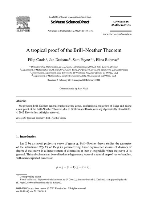 A tropical proof of the Brill–Noether Theorem