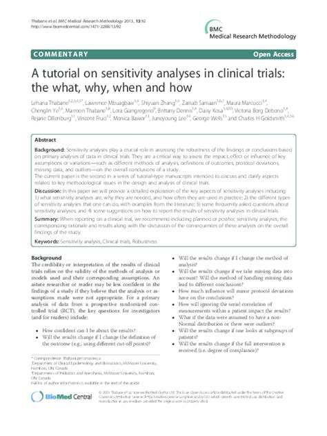 A tutorial on sensitivity analyses in clinical trials: the what, why, …