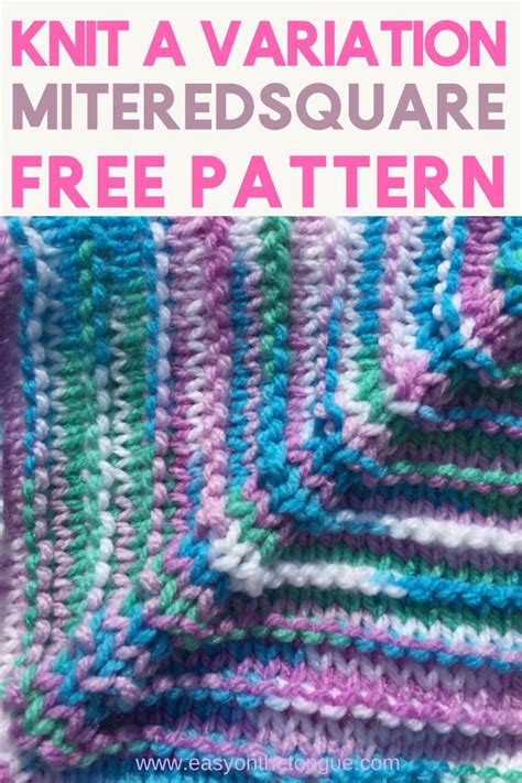 A variation on the knit square pattern will allow you to create a