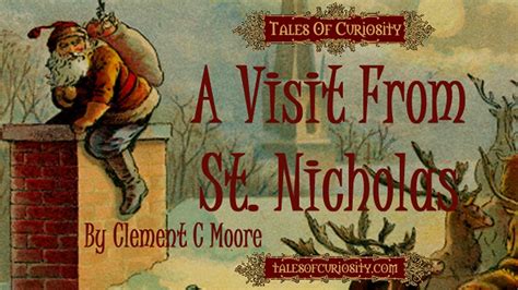 A visit from st. nicholas. Dec 24, 2023 ... His eyes — how they twinkled! His dimples: how merry, His cheeks were like roses, his nose like a cherry; His droll little mouth was drawn up ... 