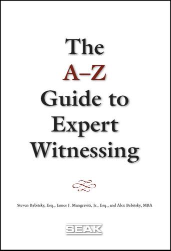 A z guide to expert witnessing. - A reading guide to island of the blue dolphins scholastic bookfiles.