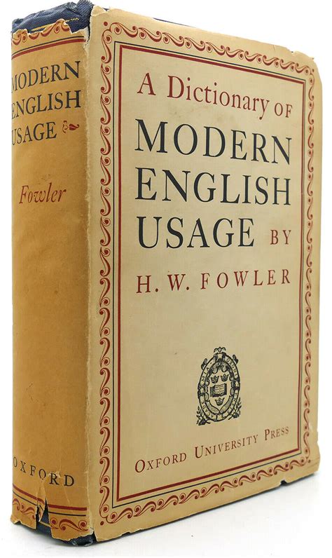 Download A Dictionary Of Modern English Usage By Henry Watson Fowler