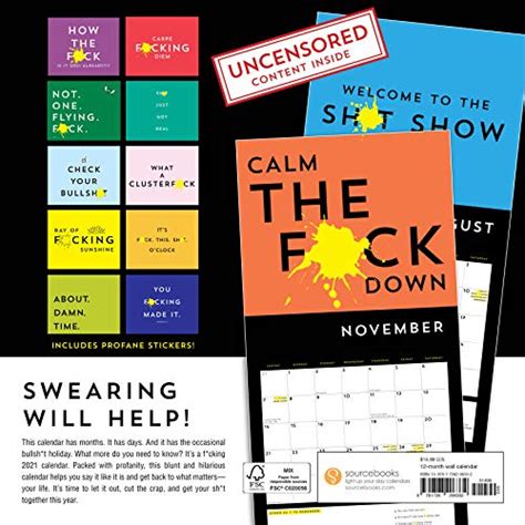 Download A Fcking 2021 Calendar Get Your Sht Together This Year  Includes Stickers By Sourcebooks