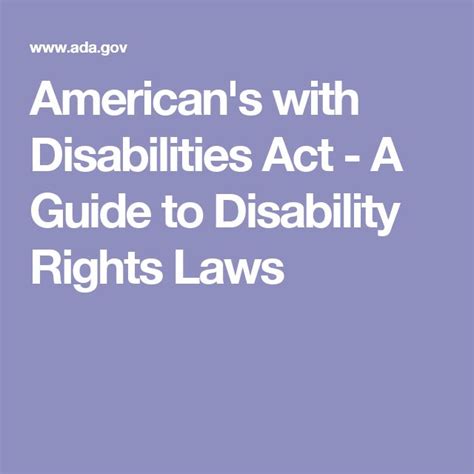 Read Online A Guide To Disability Rights Laws By Us Dept Of Justice