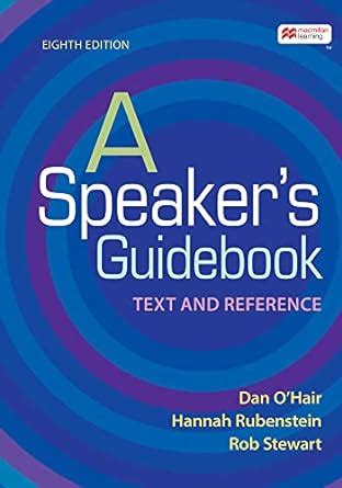 Read Online A Speakers Guidebook Text And Reference By Dan Ohair