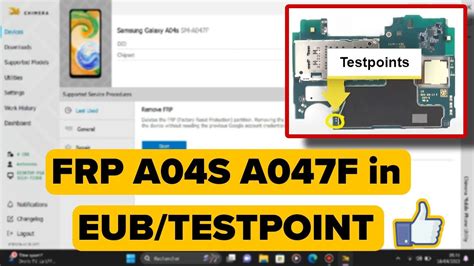 A047f frp test point.  Testpoint with Chimera Tool.  Do NOT disconnect the phone! ...