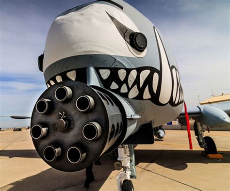 At a range of 1200 metres, 80% of rounds will hit within a 12 metre diameter circle. A-10 Thunderbolt II, “Warthog”. Public domain photo by the U.S. Air Force. The GAU-8 is carried by the A-10 Thunderbolt II close air support aircraft, better known by its nickname, “Warthog”. Well, not so much carried: it’s more accurate to say that .... 