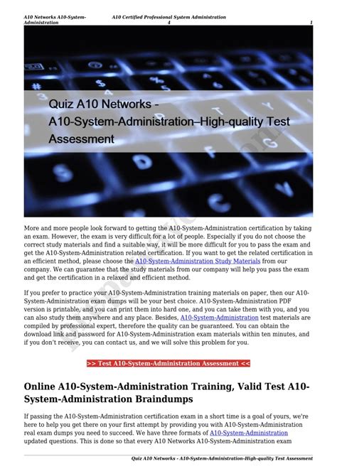 A10-System-Administration Online Tests