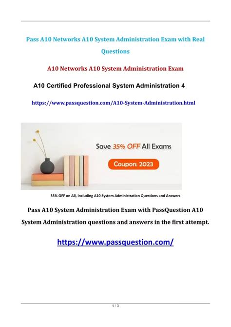 A10-System-Administration Trainingsunterlagen