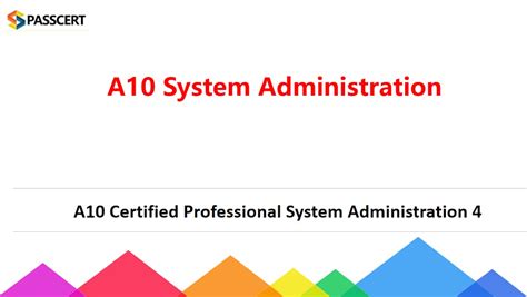 A10-System-Administration Zertifizierung