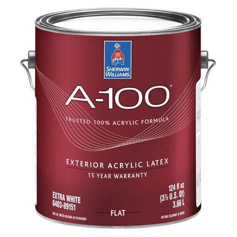 A100 paint sherwin williams. Sherwin-Williams A-100® exterior formula has also been enhanced for better hiding, application and lower VOCs. And both SuperPaint and A-100 exterior paints offer Advanced Resin Technology, which delivers excellent adhesion and color retention, resisting frost in cold conditions as well as mildew, fading, peeling and blistering in hot and ... 