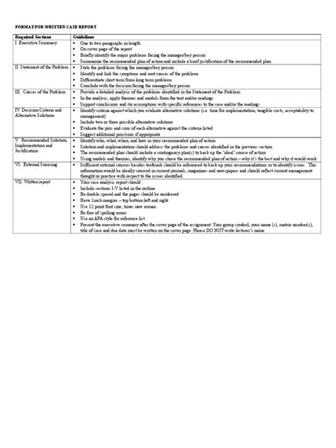 A161 BKAL3063 Brief Case Analysis Report Format