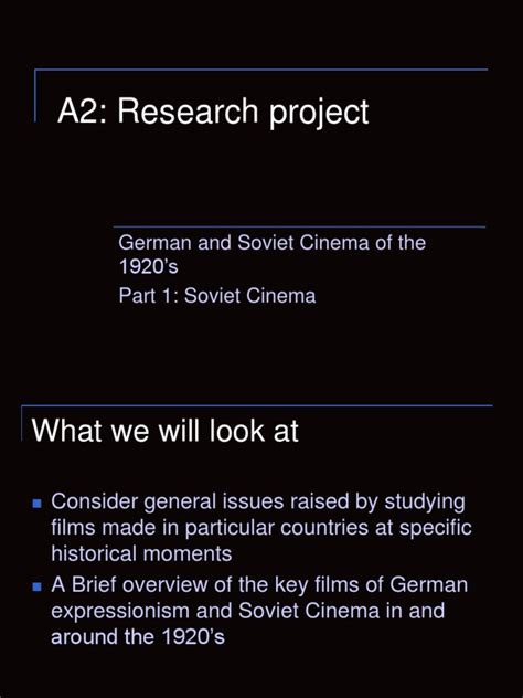 A2 Soviet and German Cinema