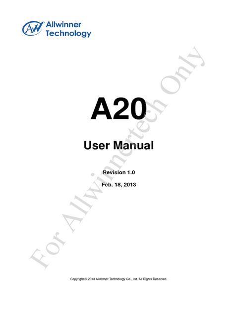 A20 User Manual 2013 03 22