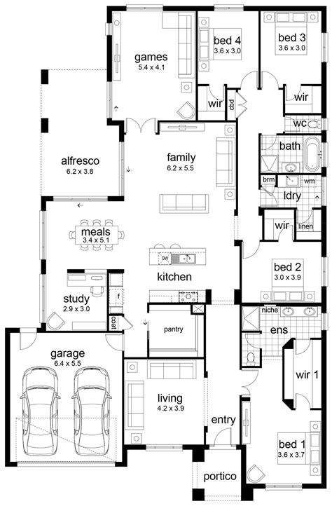 A3 Layouts 4 bedroomed house