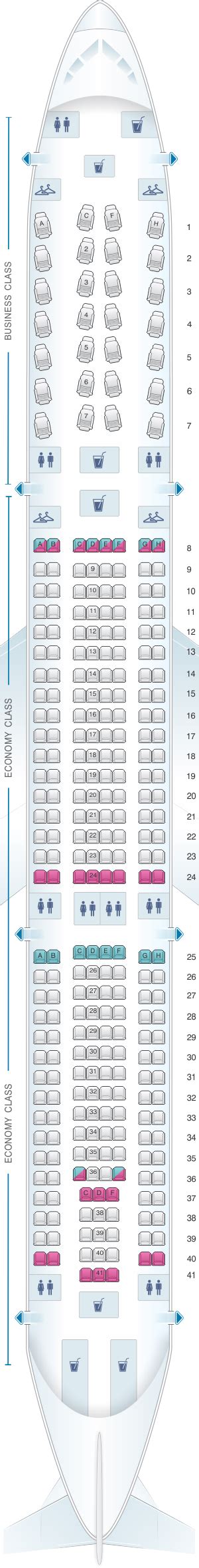 A330 Airbus Seating Chart