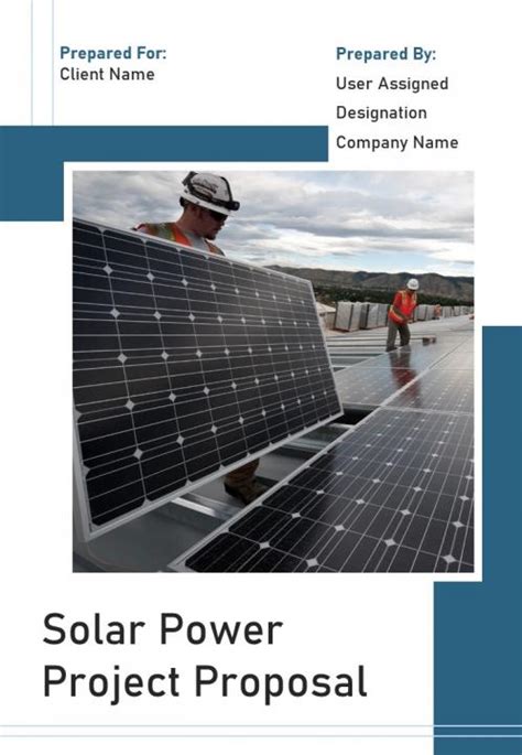 A4 Solar Power Project Proposal Template Presentation Graphics