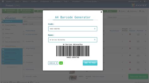 A4 barcode generator. .  ...