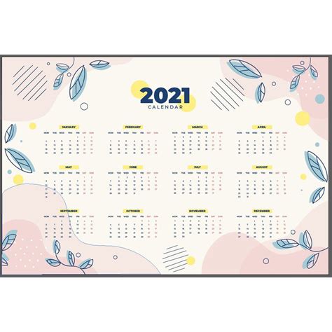 A4 wall calendar 2021.  Download them for free in AI or EPS format.  Wit...