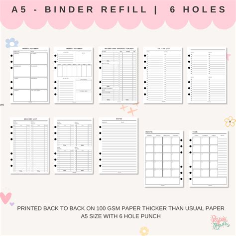 A5 binder planner inserts. 3&rdquo; with Elastic Closure, Green 300+ bought in past month...