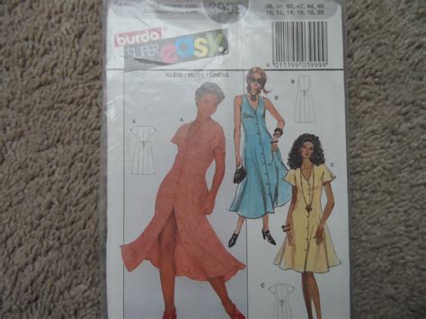 A88 BURDA 3999: DRESS SIZE 10-20 SEWING PATTERN eBay