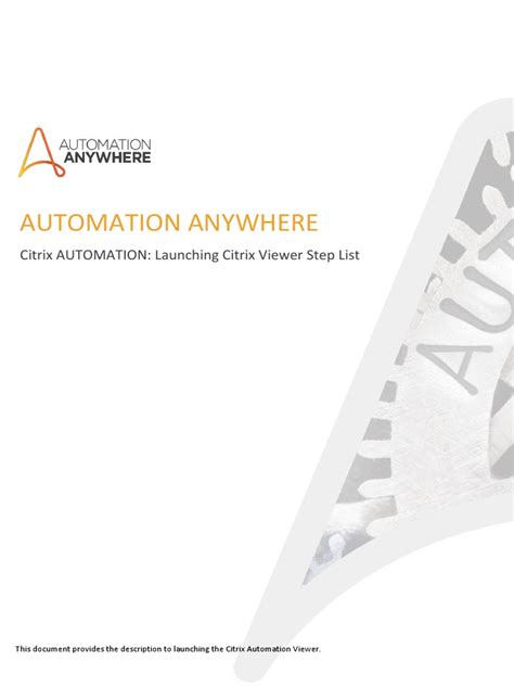 AA CitrixAutomation StepList
