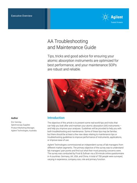 AA Troubleshooting and Maintenance