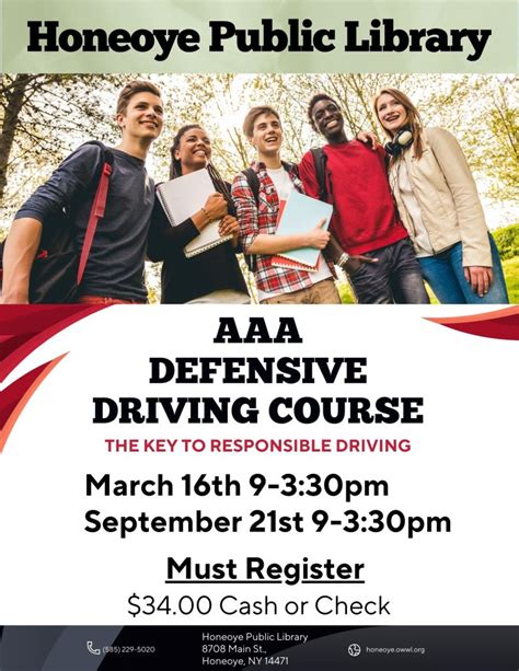 AAA Defensive Driving Class Honeoye Public Library