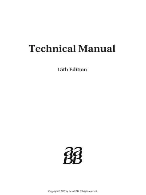 AABB Technical Manual 15TH