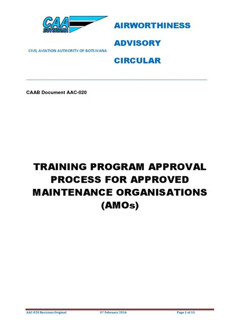 AAC 020 AMO Training Program Approval Process 07 Feb 2014