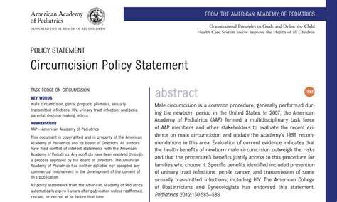 AAP Circumcision Policy Statement 1999