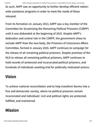 AAPP Release Over 2200 Political Prisoners NOW 29 January