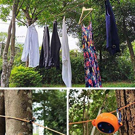 Abaodam 2pcs Retractable Indoor Clothesline Portable Travel Laundry ... - raincitystudios.com
