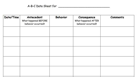 ABC Data Chart ABC Data Sheet Horizontal Data Sheet Data Etsy