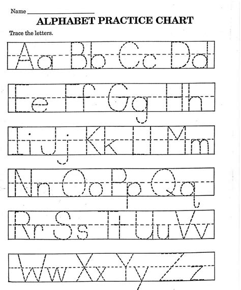 ABC Practice Worksheets Free Learning Printable