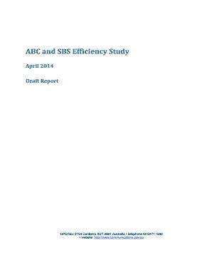 ABC and SBS Efficiency Report Redacted