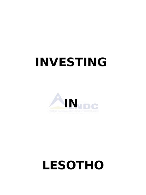 ABC of Doing Business in Lesotho Jan 2010
