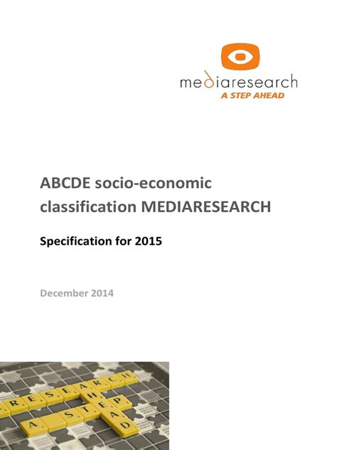 ABCDE Socio Economic Classification MEDIARESEARCH Specification 2015