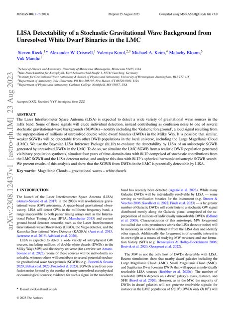 Ability of LISA to detect a gravitational-wave background of ... - muktibox.com