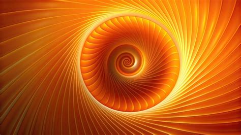 Abstract Glowing Fibonacci Spiral Pattern With Warm Orange - wintechmobiles.com