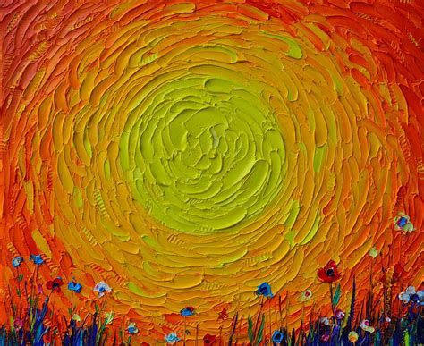 Abstract Impasto Painting with Sunshine Effect - AI Art - muktibox.com